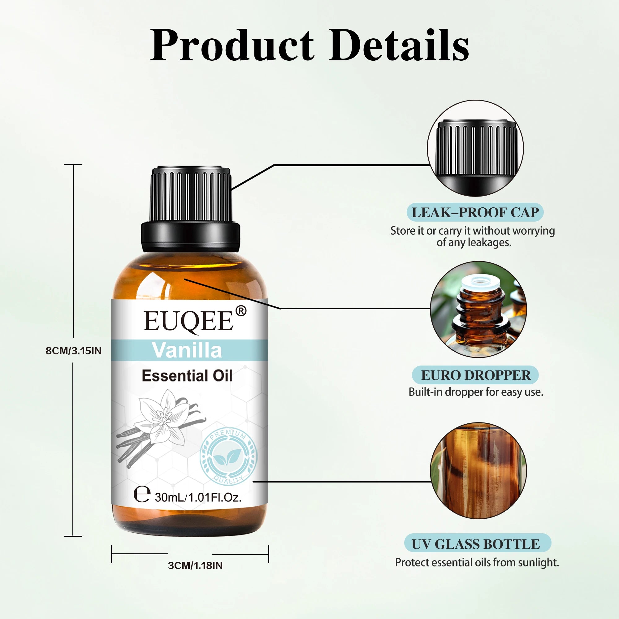 FreshFlow Pure Essential Oil, 30ml amber glass bottle
